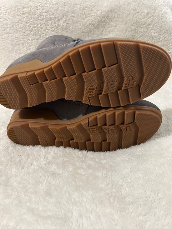 Sorel Grey Suede Lace-Up Ankle Boots - Picture 4 of 6